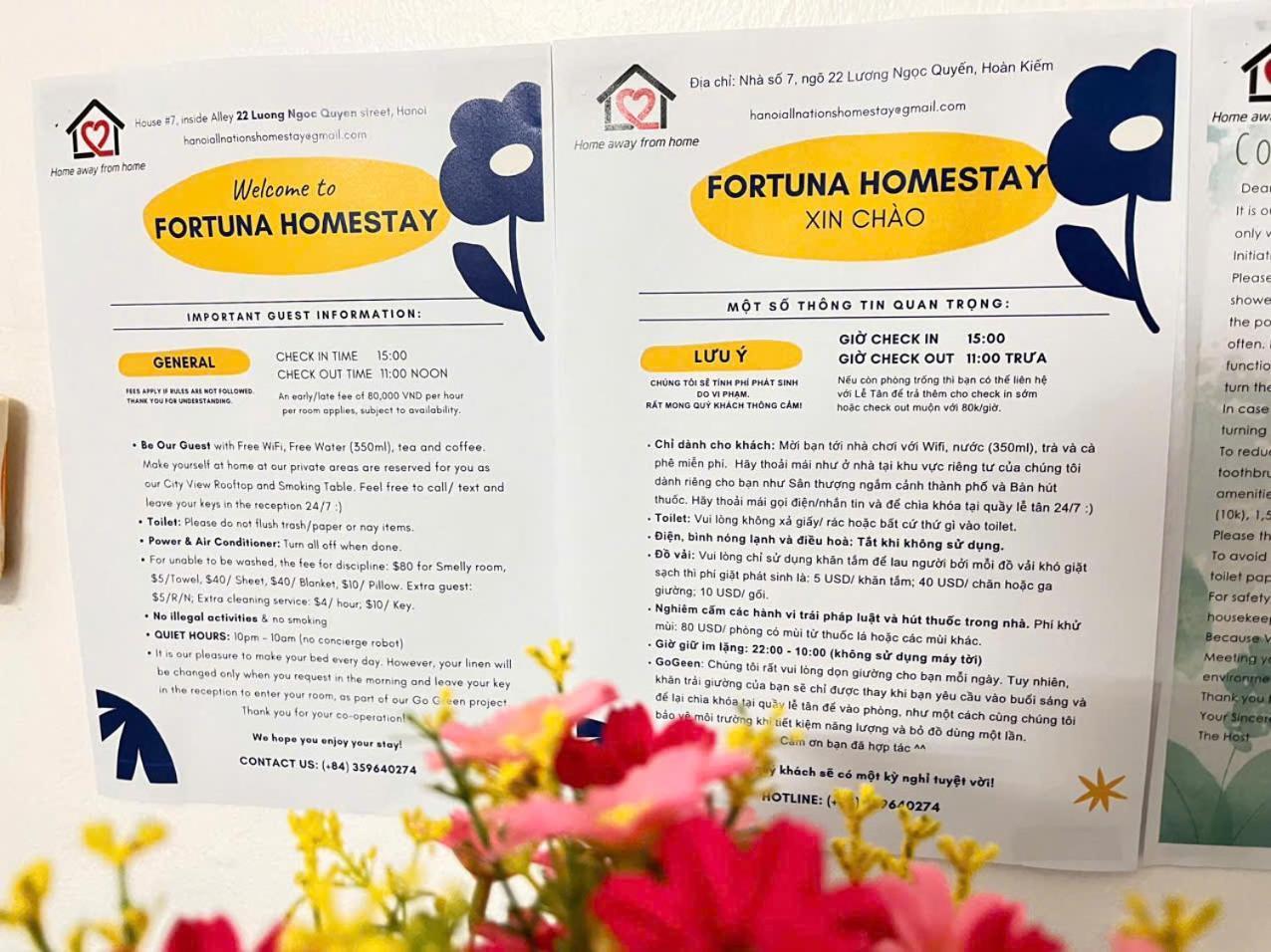 Fortuna Homestay Hanoi Zewnętrze zdjęcie
